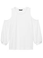 Banana Republic Womens Cold-shoulder Sweater White Size S