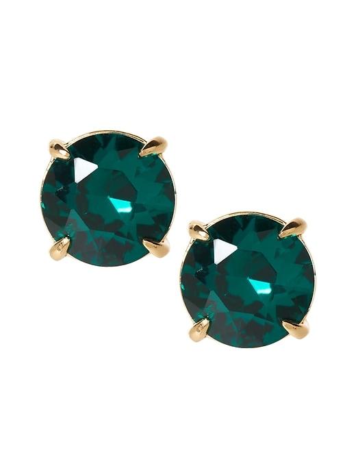 Banana Republic Womens Birthstone Stud Earring May - Emerald Green - Emerald Green Size One Size