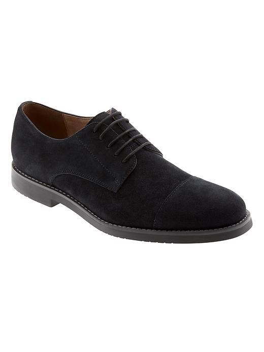 Banana Republic Mens Connor Suede Oxford Size 10 - Navy