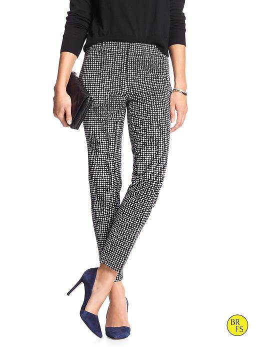 Banana Republic Factory Print Sloan Fit Slim Ankle Pant Size 10 - Black Print