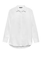 Banana Republic Womens Life In Motion Parker Tunic-fit Washable Silk Satin Shirt White Size Xl