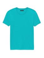 Banana Republic Mens Soft-wash Crew-neck T-shirt Turquoise Heather Size M