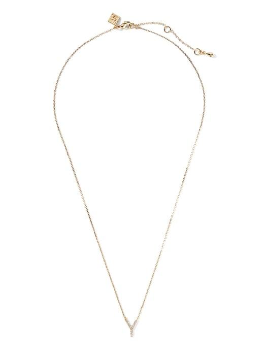 Banana Republic Womens Pav Y Necklace Gold Size One Size