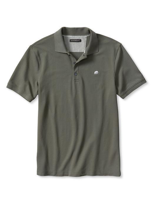 Banana Republic Signature Pique Polo Size L Tall - Douglas Fir