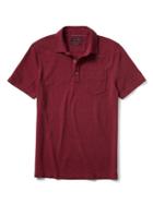 Banana Republic Mens Solid Pique Polo - Saucy Red