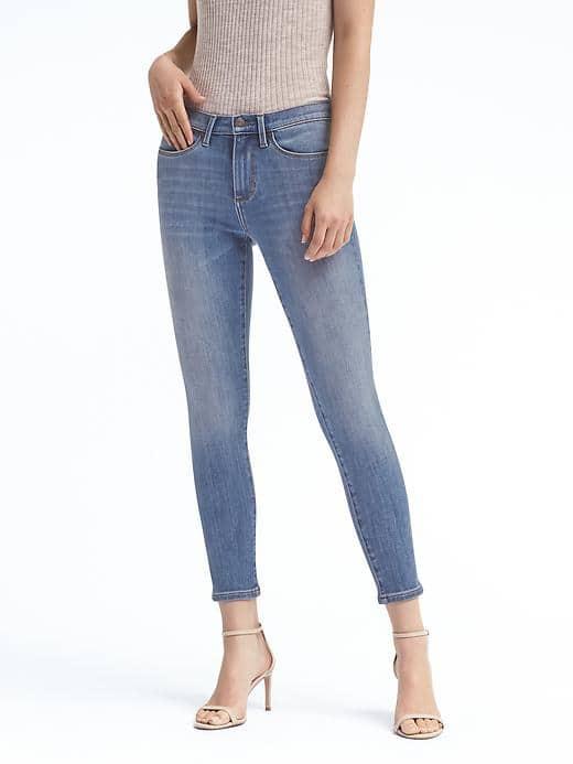 Banana Republic Womens Zero Gravity Light Wash Skinny Jean - Light Blue