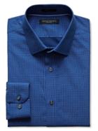 Banana Republic Mens Grant Fit Diamond Non Iron Shirt Size L Tall - Damselfish Blue
