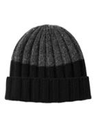 Banana Republic Mens Color-blocked Beanie Black & Gray Size One Size
