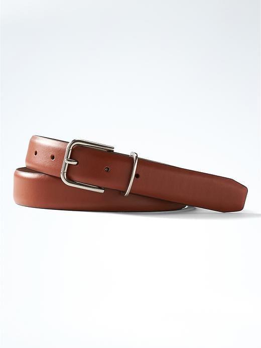 Banana Republic Mens Feather Edge Belt Walnut Size 38