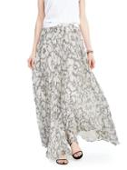 Banana Republic Womens Sketched Floral Maxi Skirt Size 0 Petite - Dark Charcoal