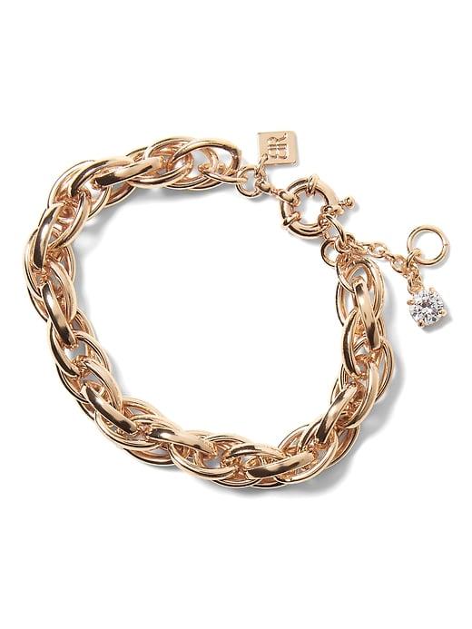 Banana Republic Womens Twisted Link Bracelet Rose Gold Size One Size