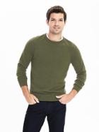 Banana Republic Mens Merino Crew Neck Sweater Size L - Snooker Khaki