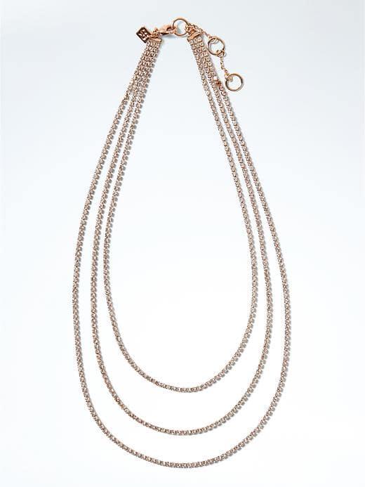 Banana Republic Cup Chain Necklace - Rose Gold