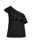 Banana Republic Womens One-shoulder Supima Cotton Top Black Size Xs