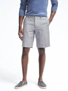 Banana Republic Mens Emerson Linen Blend Short - Light Gray