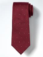 Banana Republic Mens Multi Dot Silk Nanotex Tie - Deep Red/caramel