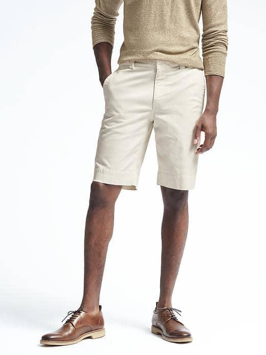 Banana Republic Mens Heritage Side Buckle Short - Transition Cream