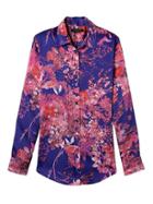 Banana Republic Womens Dillon Fit Floral Shirt - Purple
