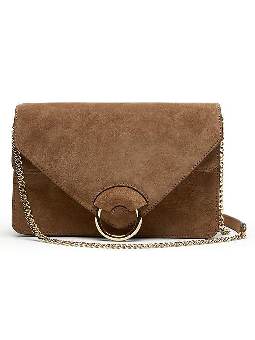 Banana Republic Brown Italian Suede Accordion Bag Size One Size - Biscotti
