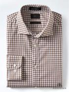 Banana Republic Mens Monogram Dobby Gingham Shirt - Camel