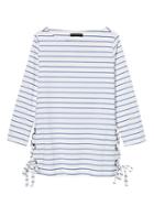 Banana Republic Womens Lace-up Tunic With Grommet Details Blue Dusk Size M