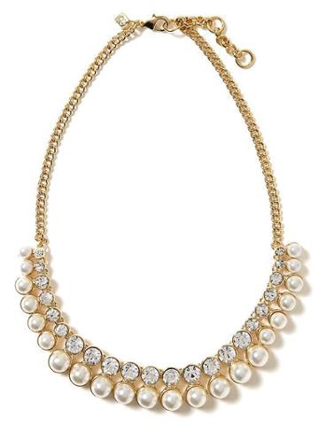 Banana Republic Pearl Fringe Necklace - Cream