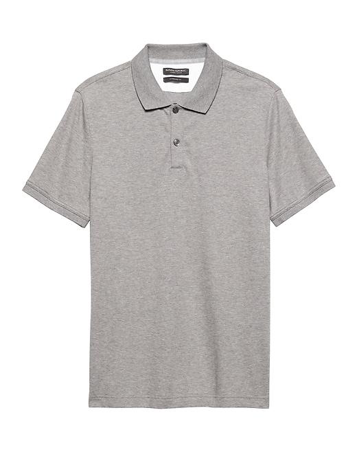 Banana Republic Mens Luxury-touch Polo Shirt Heather Gray Size Xs