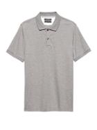 Banana Republic Mens Luxury-touch Polo Shirt Heather Gray Size Xs
