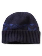 Banana Republic Mens Patterned Beanie Size One Size - Navy