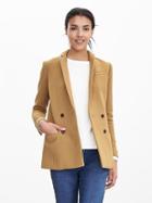 Banana Republic Womens Camel Double Breasted Blazer Size 0 - Honey Brown
