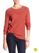 Banana Republic Factory Mixed Stitch Sweater Size L - Spiced Coral