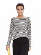 Banana Republic Womens Pieced Lace Striped Top Size L - Tipo