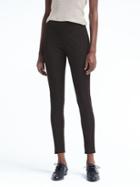 Banana Republic Womens Petite Devon Legging-fit Machine-washable Bi-stretch Pant Black Size 14