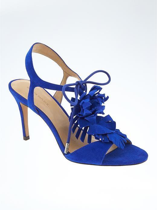 Banana Republic T Strap High Heel Sandal - Deep Royal