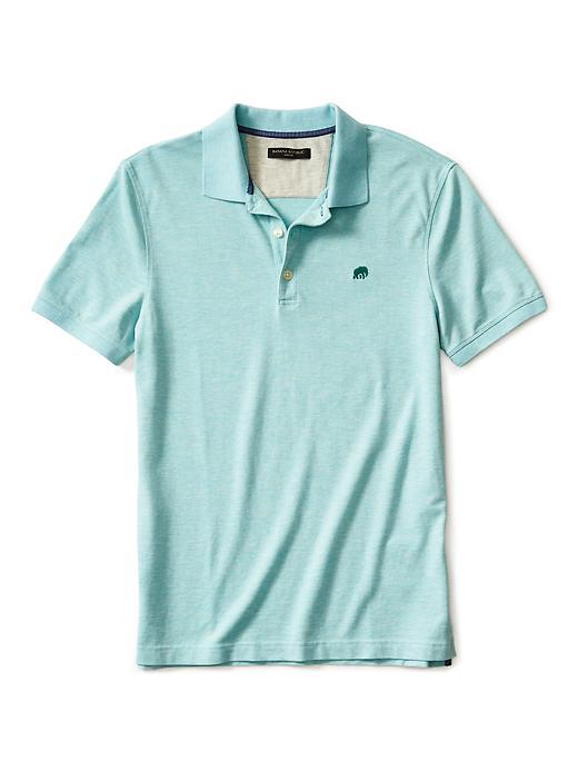 Banana Republic Mens Slim Signature Pique Polo Size L Tall - Surf Spray
