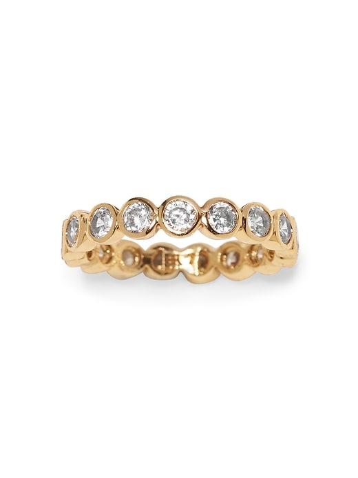 Banana Republic Womens Embedded Stone Ring Gold Size 5