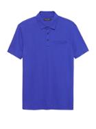 Banana Republic Mens Slim Luxury-touch Performance Polo Shirt Voltage Blue Size L