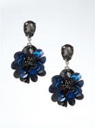 Banana Republic Womens Paillette Floral Earring - Blue
