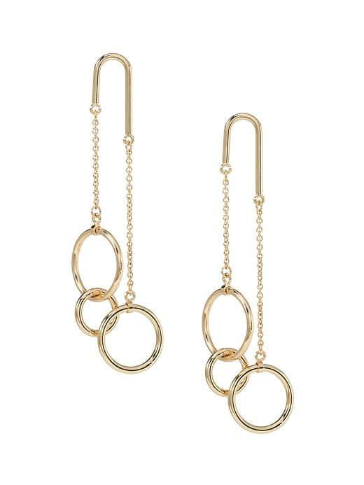 Banana Republic Chain Swag Frontal Earring - Gold