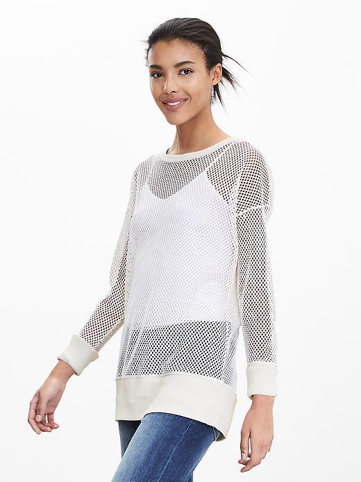 Banana Republic Fishnet Pullover - Cocoon