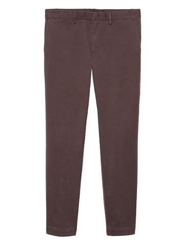 Banana Republic Mens Br X Kevin Love   Fulton Skinny Garment Dyed Chino Pant Beet Root Red Size 29w