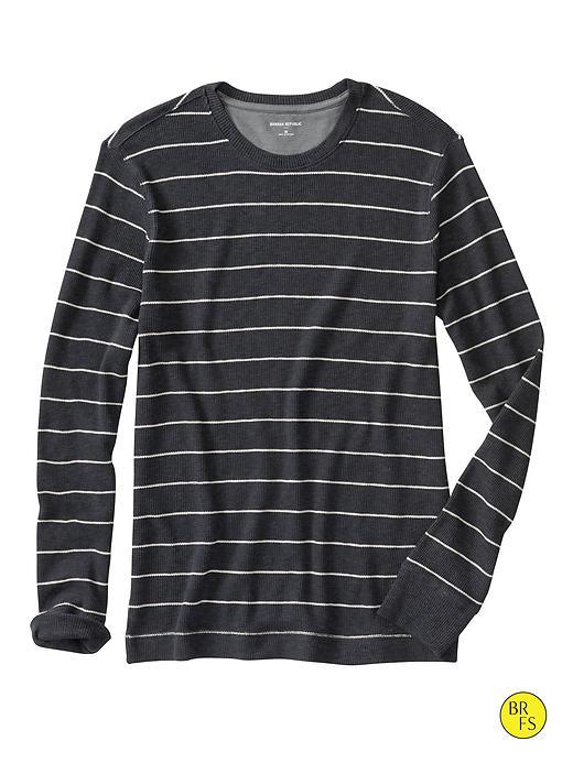 Banana Republic Factory Feeder Stripe Thermal Tee Size L - True Navy