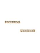 Banana Republic Womens Pave Line Stud Earring Gold Size One Size