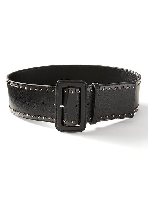 Banana Republic Scalloped Edge Belt Size L - Black