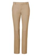 Banana Republic Womens Ryan Slim Straight-fit Luxe Brushed Twill Pant Camel Size 16