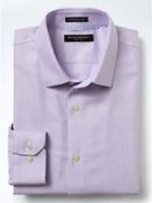 Banana Republic Mens Camden Fit Non Iron Textured Shirt - Warm Violet