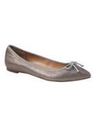 Banana Republic Womens Pointed-toe Robin Ballet Flat Anthracite Leather Size 8