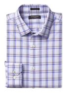 Banana Republic Mens Camden Fit Non Iron Stretch Check Shirt - Medium Blue Check