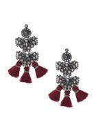 Banana Republic Womens Radiant Tassel Chandelier Earring Size One Size - Hematite