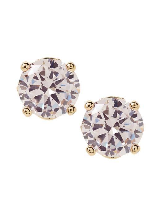 Banana Republic Womens Oversized Cubic Zirconia Stud Earring Gold Size One Size